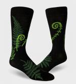 Socks: Ferns & Fiddlenecks in Black